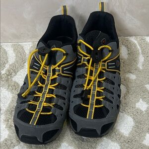 ECCO Receptor Gray and Yellow Outdoor Sport Sneakers